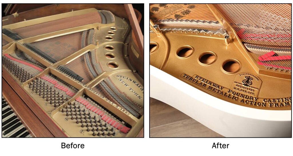 Soundboard and plate refinishing