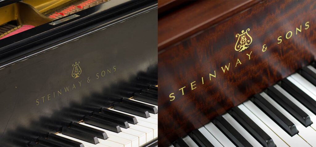 Steinway fallboard and decal
